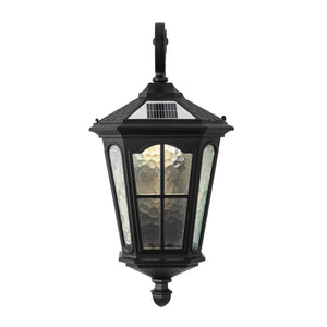 English Elm Black Solar Outdoor Wall Sconce Ip65 Aluminum Geometric Gate Garden Patio Light W5008P392750