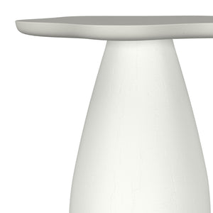 English Elm Trevor Sculptural Cloud Top Side Table Organic Off White Mdf Accent for Modern Spaces B062S01647