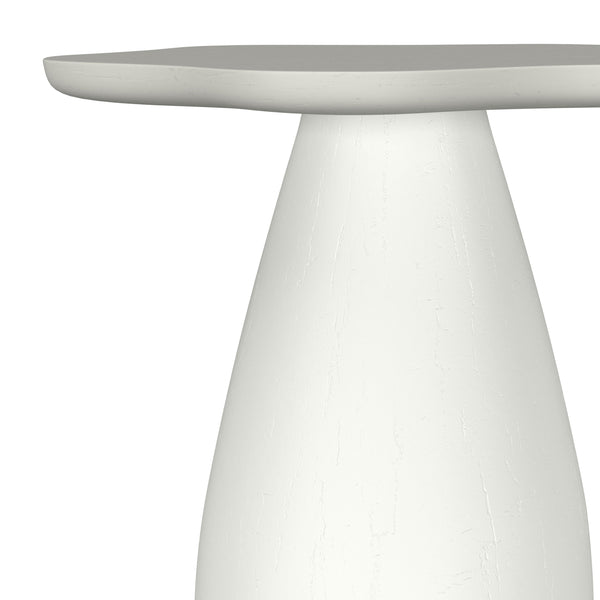 English Elm Trevor Sculptural Cloud Top Side Table Organic Off White Mdf Accent for Modern Spaces B062S01647