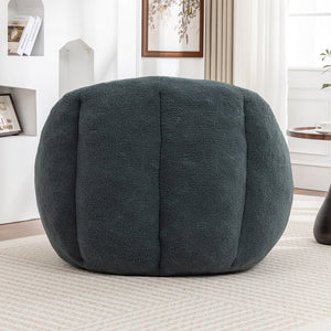 English Elm Bean Bag Chair Oversized Faux Fur Memory Foam Lounge Seat for Dorm or Living Room Green W2200P302140