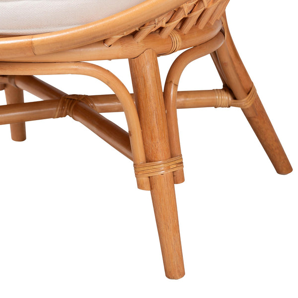 English Elm Modern Natural Rattan Accent Chair Woven Openwork Frame for Bohemian Living Spaces B2750P420400