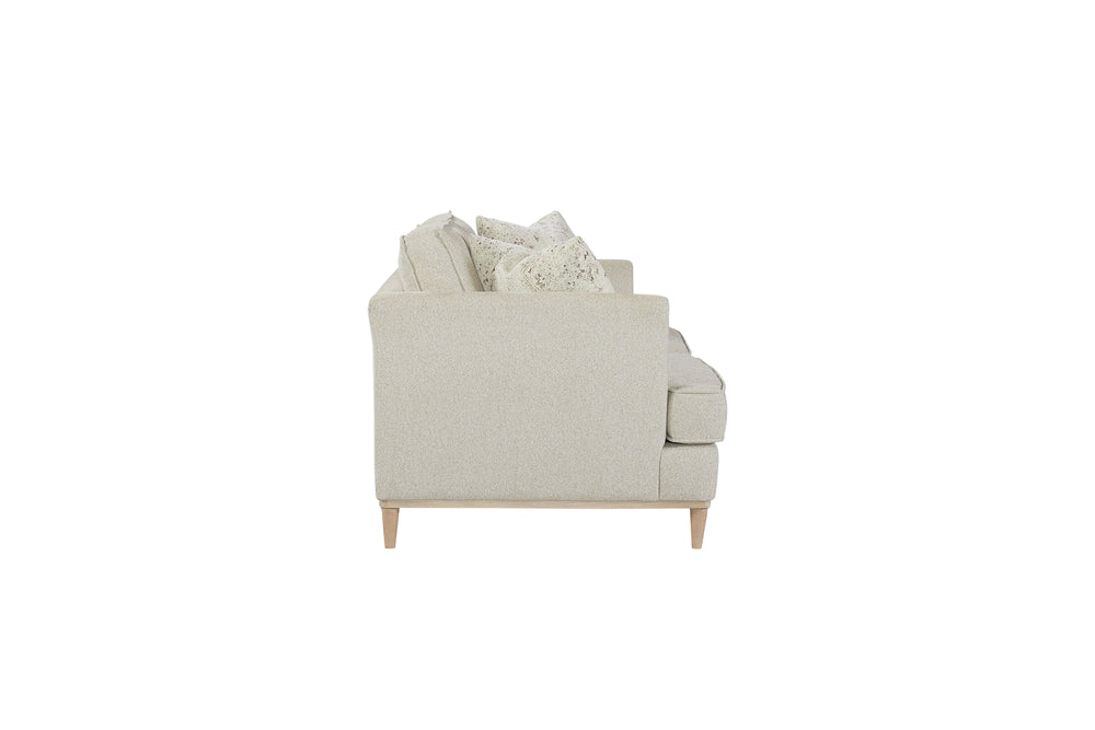 English Elm Loveseat In Elegant Off-White With 2 Reversible Cushions & Pillows For Ultimate Comfort & Style B2699P225139