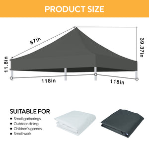 English Elm 10x10 Heavy-Duty Canopy Replacement Top with 4 Pack Sandbag Weight Bags Waterproof UV50+ Protection Gray W419P287602