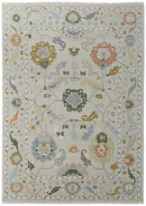 Feizy Rugs Karina Hand-knotted Wool Rug - Timeless Elegance With Low Pile, Floral Design For Sophisticated Decor Ivory,Gold,Green Wool 90969gbfgrymltf99