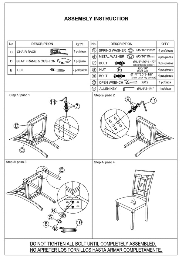 English Elm 7-Pc Dinette Set Black Finish Rectangular Table with Upholstered Light Grey Chairs, Triple Crossback Design Brown 64 L x 40 W x 18 H B011P184943