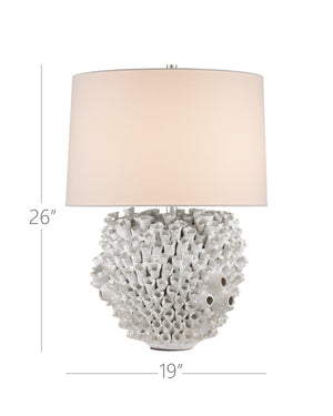 Currey & Company Manitapi Table Lamp - Handcrafted Ceramic Art With Coral-inspired Design & Unique Sea Elements White Ceramic 6000-1045-currey-company