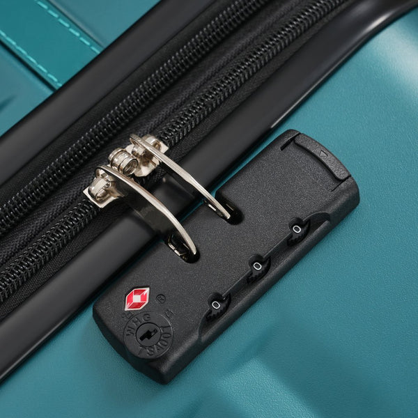English Elm Luggage Set 5 Piece Abs Hardside Expandable Spinner Wheels Tsa Lock Travel Bags Dark Green N732P326115F