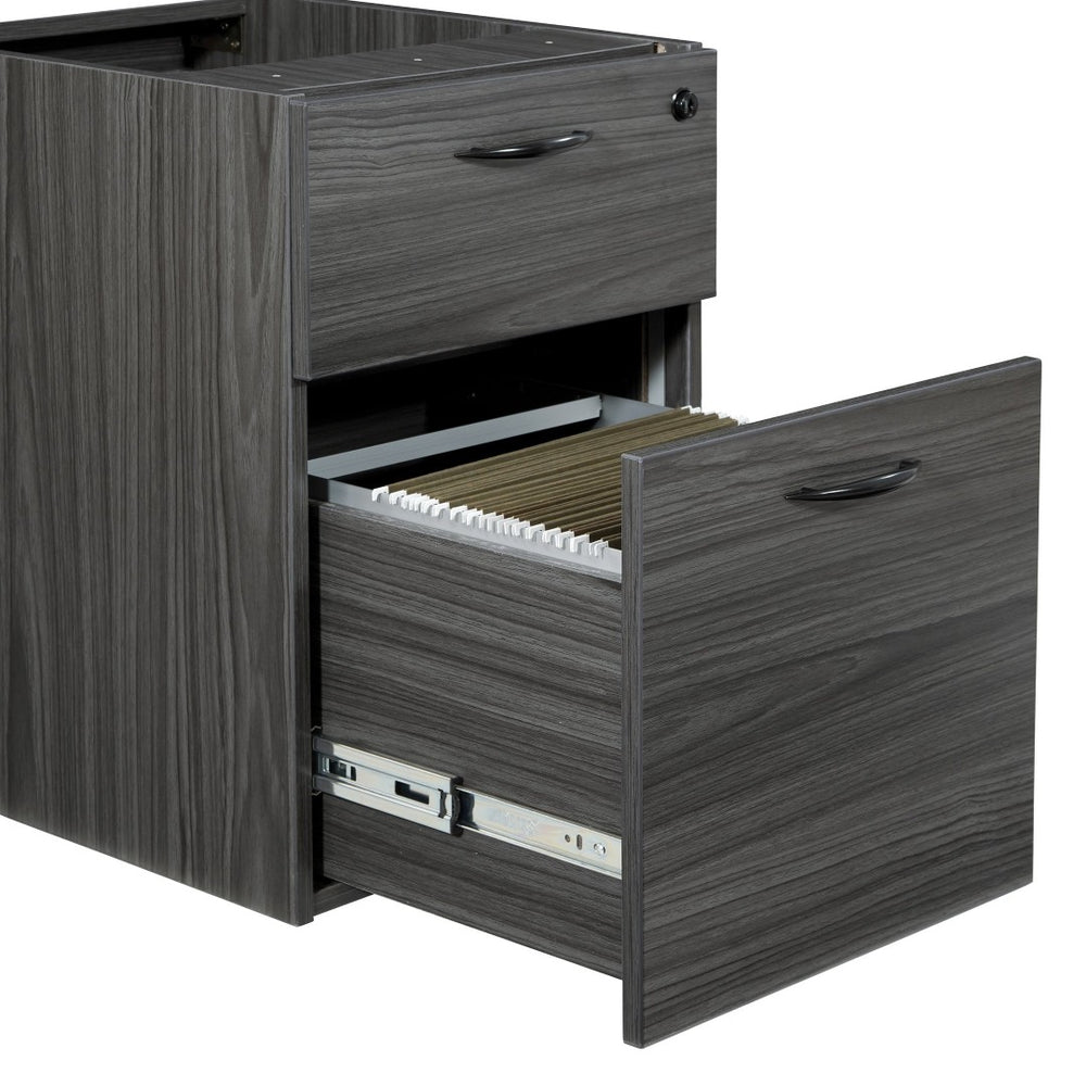 OSP Home Furnishings Napa Under Desk Hanging File Pedestal for Letter Legal Size Office Storage 18"D NAP-76-SGW