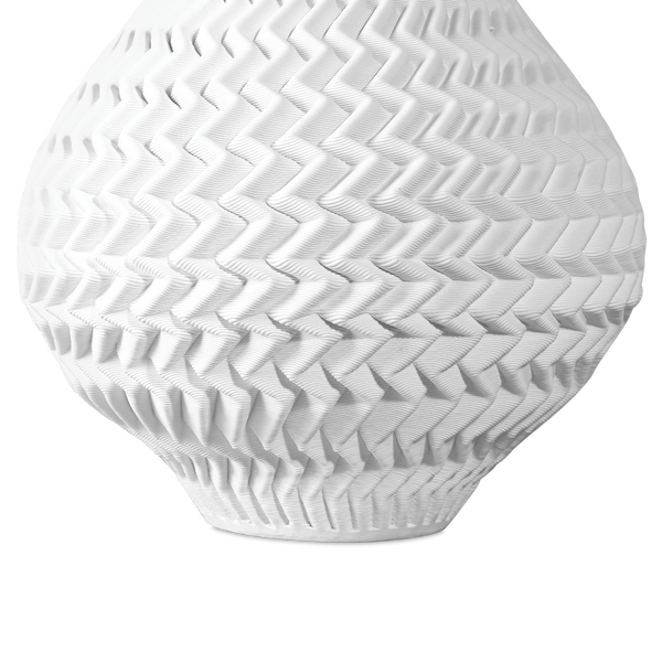 Plisse Contemporary 3D-Printed Ceramic Vase - A Timeless Blend of Modern Design and Artisan Craftsmanship