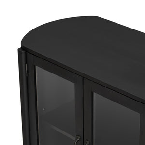English Elm Christopher Knight Home® - Storage Cabinet: Stylish Black Entryway Console With 4 Doors - Large, Versatile & Durable Design N780P330603B