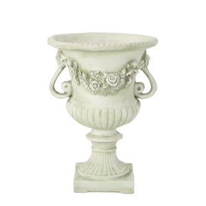 English Elm Buena Vista Handcrafted Urn Planter Sculptural Indoor Outdoor Garden Focal Piece 62166.00WHI