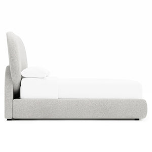 Bernhardt Bernhardt Monolith Panel Bed California King — Sculpted Oval Headboard, Performance Upholstery, Puma Wood Feet K2132