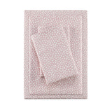 True North by Sleep Philosophy Cozy Flannel Casual Printed Sheet Set TN20-0418 Blush Dots