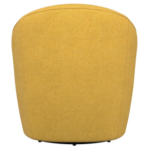 English Elm Denali Mustard Yellow Upholstered Swivel Chair - Modern Barrel Back Accent Seat, Cozy Stylish Comfort B062P353267