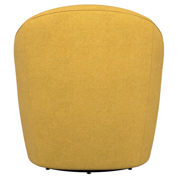 English Elm Denali Mustard Yellow Upholstered Swivel Chair - Modern Barrel Back Accent Seat, Cozy Stylish Comfort B062P353267