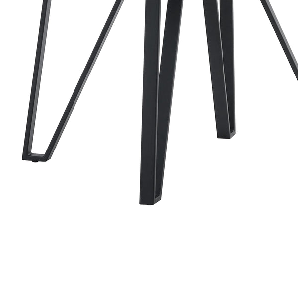 English Elm Christopher Knight Home® - Round Mid-Century Bar Table with Hairpin Metal Legs and Open Shelf, 46.85" Diameter, Stylish Dining Brown N771P205281W