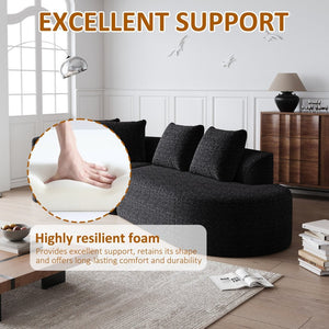 English Elm Modern Oversized Sectional Sofa - 112-Inch Chenille Cloud Couch With 4 Pillows For Ultimate Comfort P2 W834P323320-GIGA