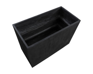 Sunpan LEILANI PLANTER - ELEGANT MODERN RECTANGULAR DESIGN FOR INDOOR AND OUTDOOR SPACES, ANTIQUE BRONZE Black 111140
