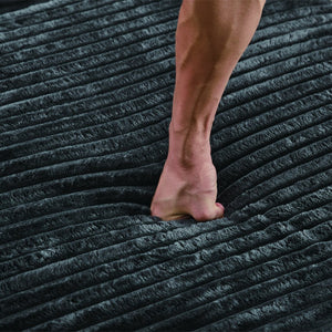 English Elm Corduroy Plush U-Shaped Sectional Sofa with Storage Ottoman, Pet-Friendly Durable Modular Comfort Grey W2915S00064