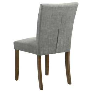 English Elm Conifer Upholstered Dining Side Chair Set of 2 with Curved Back and Squared Legs for Everyday Comfort Grey B062P375408