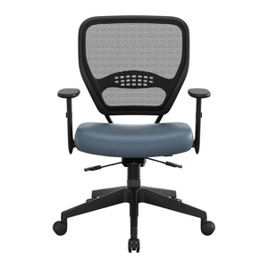 OSP Home Furnishings Air Grid Ergonomic Mesh Office Chair with Lumbar Support and Greenguard Certified Airflow Dillon Blue 5500SL-R105