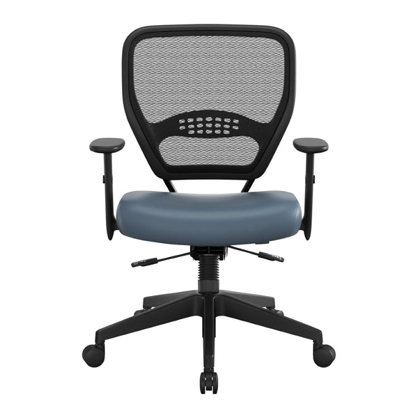 OSP Home Furnishings Air Grid Ergonomic Mesh Office Chair with Lumbar Support and Greenguard Certified Airflow Dillon Blue 5500SL-R105