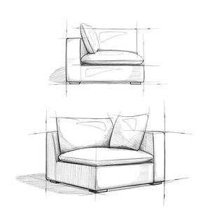 English Elm Jasmine Left Arm Sofa Module In Cloud Grey - Stylish, Versatile, And Cozy For Modern Living Spaces B136P199240