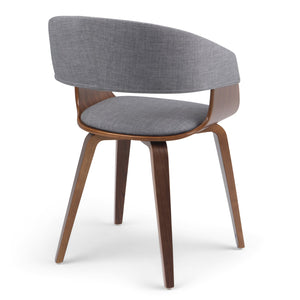 English Elm Lowell Bentwood Dining Chair - Mid-Century Modern Light Grey Upholstered Comfort For Any Space B136P158839