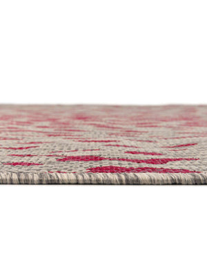 Unique Loom Outdoor Safari Samburu Machine Made Animal Print Rug Pink Gray, Ivory 10' 0" x 14' 1"