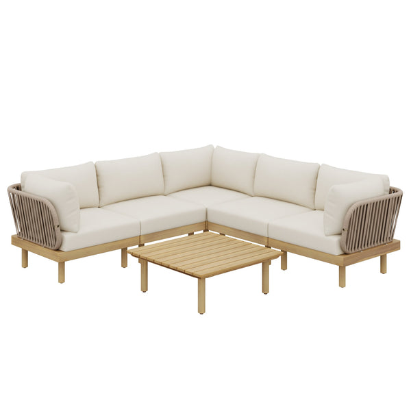 English Elm 6-piece Acacia Modular Outdoor Sectional with Rope Woven Backrests and Resort Patio Style N768P395021L_3_N768P395020L_2_N768P395019L
