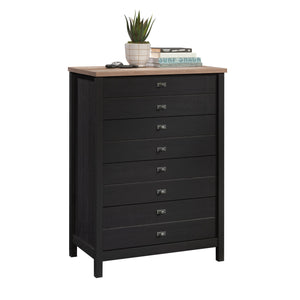 English Elm 4-Drawer Chest – Sleek Black Finish, Durable Engineered Wood, Contemporary Farmhouse Style, Easy Assembly B356P402626