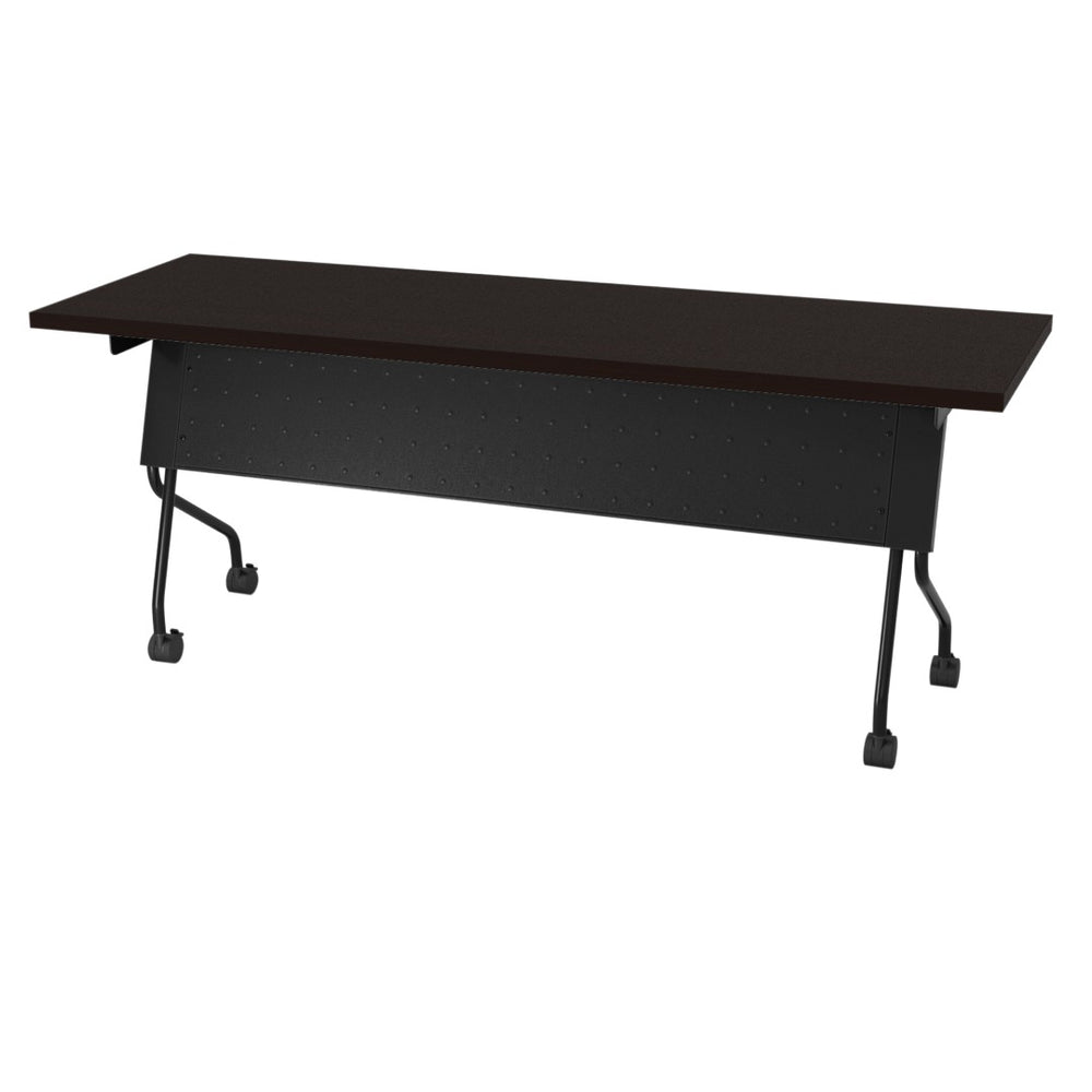 OSP Home Furnishings 6' Flip Top Nesting Training Table with Laminate Surface and Locking Casters Espresso 84226BE