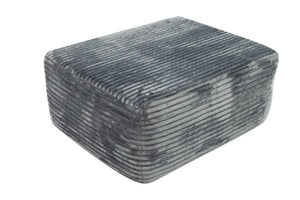 English Elm 373-001/Ottoman//Grey/Plush - Plush Grey Ottoman For Modern Living - Versatile, No Assembly, Cozy Comfort W3975P391669