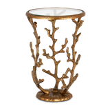 Coral Brass Accent Table