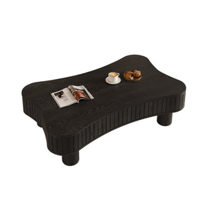 English Elm Lift Top Coffee Table with Fluted Panels Hidden Storage and Hydraulic Rise for Living Rooms W1445P317474