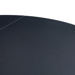 English Elm Table 5-Piece Dining Set: Contemporary Round Sintered Stone Top With 4 Stylish Black Chairs & Legs W2920S00017-GIGA