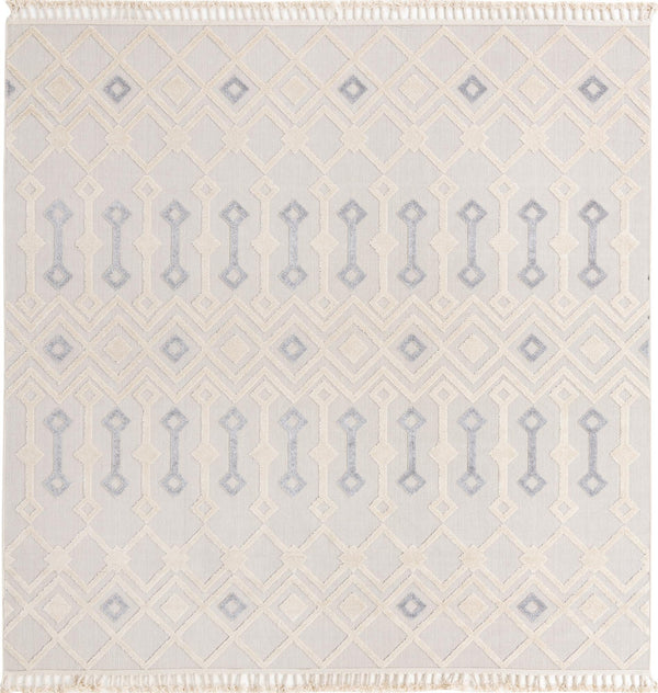 Unique Loom Arlo Lenny Machine Made Tribal Rug Sandy Beige, Beige/Gray 9' 10" x 9' 10"