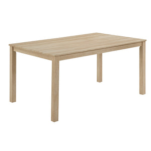English Elm 6 Piece Rubberwood Dining Set with Bench and Linen Chairs for Transitional Kitchen W1998S00085
