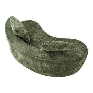 English Elm 79.5" Boucle Floor Sofa Seats Three with Cloud Soft Foam Core and Two Accent Pillows Green W5515P443762