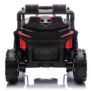 English Elm 24v 400w Kids Electric Utv Ride on with Remote Bluetooth Led Suspension Cockpit Black W1578P284295