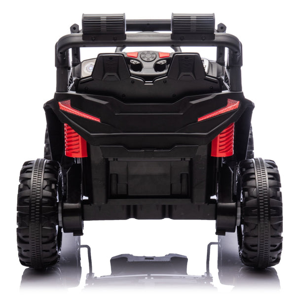 English Elm 24v 400w Kids Electric Utv Ride on with Remote Bluetooth Led Suspension Cockpit Black W1578P284295