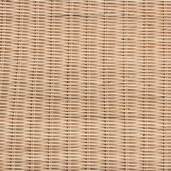 English Elm Modern Handwoven Rattan Mahogany Bench Artisan Boho Accent for Bedroom or Entryway B2750P470073