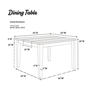English Elm Dining Rectangle Expandable Dining Table with 18" Leaf Solid Wood Veneer Contemporary Antique Finish, 60" Base Walnut 58 L x 58 W x 8 H B011P207139