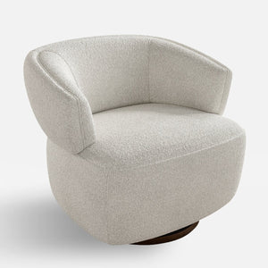 English Elm Wivel Oversized Swivel Barrel Accent Chair with 360 Degree Base for Living Room Beige B082P232937
