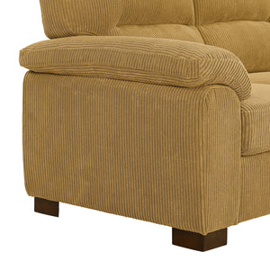 English Elm Vintage Tufted Leather Three Seat Sofa with Rolled Arms for Classic Living Rooms B343S00046