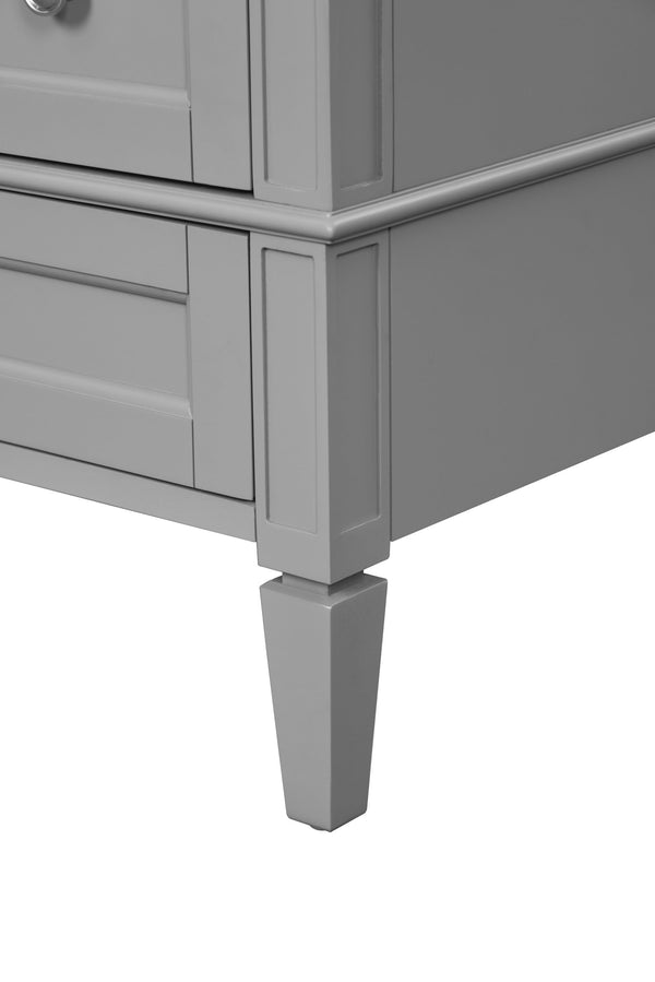 English Elm 30 30 Inch Bathroom Vanity with Ceramic Sink, Modern Compact 3-Drawer Storage Cabinet for Small Baths Grey N710P247499E
