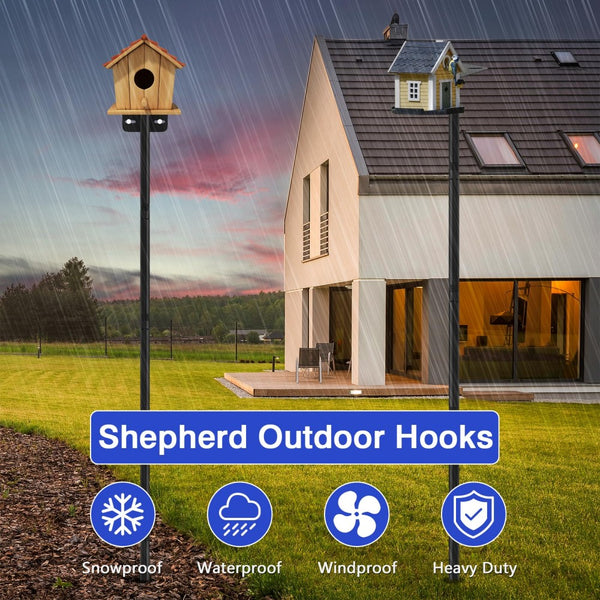 English Elm 80" Heavy Duty Adjustable Bird Feeder Pole Corrosion Resistant Backyard Garden Mount W2181P488032