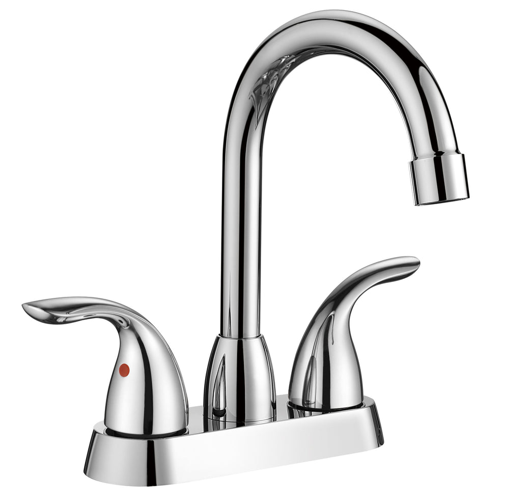 English Elm Bathroom Widespread Two Handle Faucet with Supply Lines and Pop up Drain Included Chrome B2724P499385