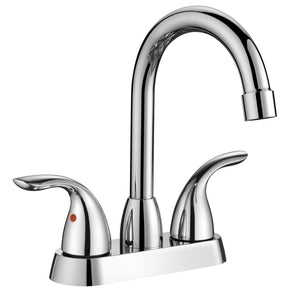 English Elm Bathroom Widespread Two Handle Faucet with Supply Lines and Pop up Drain Included Chrome B2724P499385