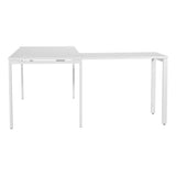 OSP Home Furnishings Prado L Workstation in White White